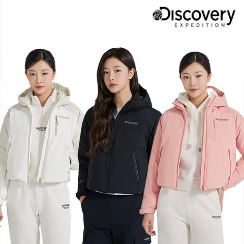 [ 롯데백화점 ]디스커버리 [택가 379,000원] 24FW 여성 베르겐 고어 윈드스토퍼 구스다운 숏패딩 DWDJ9E046