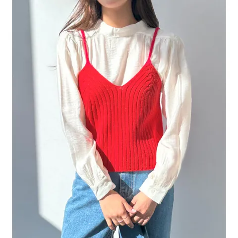 [MADE] 러블리한 브릿 뷔스티에 니트 탑 (4color)