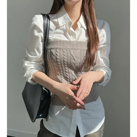 [MADE] 꽈베기 튜브탑 포이 니트 탑 (4color)