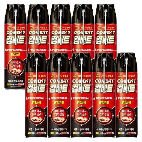 컴배트 스피드 에어졸 바퀴벌레 살충제 500ml x 10개
