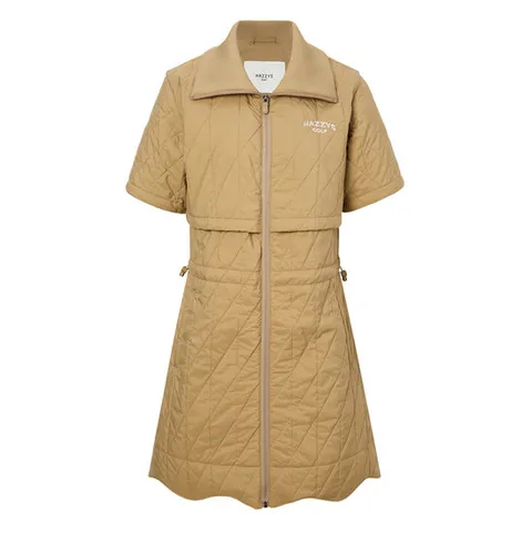 헤지스 골프 여성 24FW 품절임박ONLINE EXCLUSIVEAfterhours캡슐 브라운 여성 패딩원피스 HWDR4D991W2