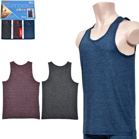 쾌적하고 편안한 사방스판 심플 베이직 남성 런닝 (3매입)0094ma