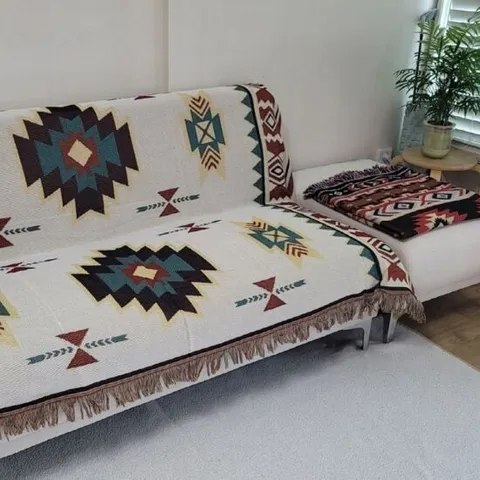 따뜻한 패브릭 소파커버 쇼파덮개 인디언화이트 90x180