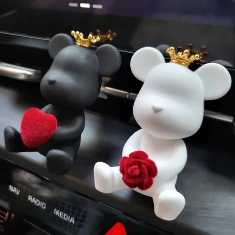 바오밥 차량용 석고 방향제 크라운베어 캐릭터 귀여운 선물포장