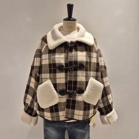 [ 롯데백화점 ][꾸즈]뽀글이체크자켓(TQA67J6)