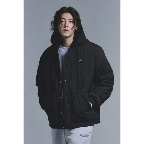 [ 롯데백화점 ][클라이드]남성 2컬러 바스키아 퀼팅 후드 점퍼 (FODJP481M)