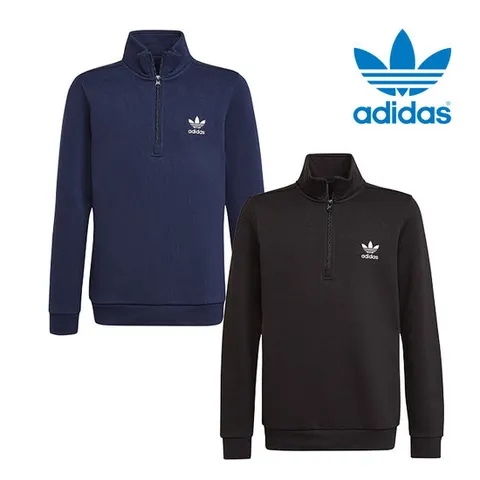 [정가 89,000][130,140,150,160cm] 아디다스키즈 주니어 기모 하프집업 티셔츠/따뜻한 스웨트셔츠 2종택1-HK0336,HK0337