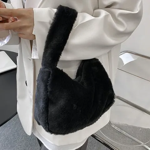 밍크 페이크 퍼 보송 미니 토트백 가방(4color)