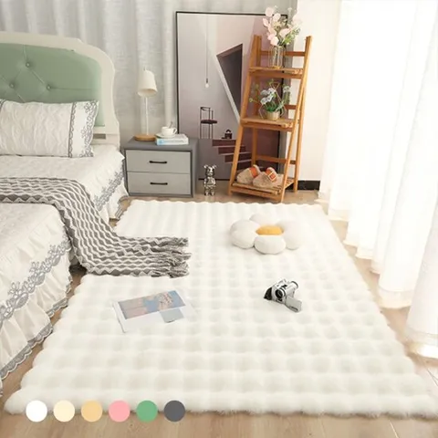 [무케] 포유렐라_포유매트 구름 플러시 스마일 워셔블 미니러그