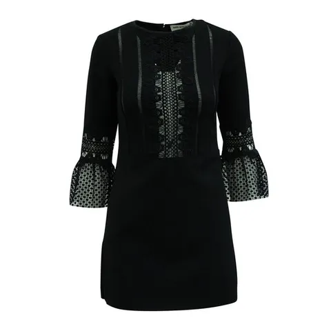 [셀프포트레이트] 중고명품 블랙 폴리에스터 소재의 (중고) 자화상 벨 슬리브 미니 드레스