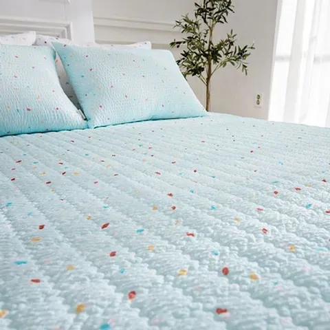 여름이불세트 페븐 리플 누비이불 패드세트 Q 민트 단품