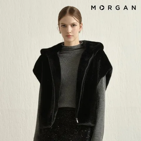 모르간 FAUX 밍크 케이프 재킷 1종