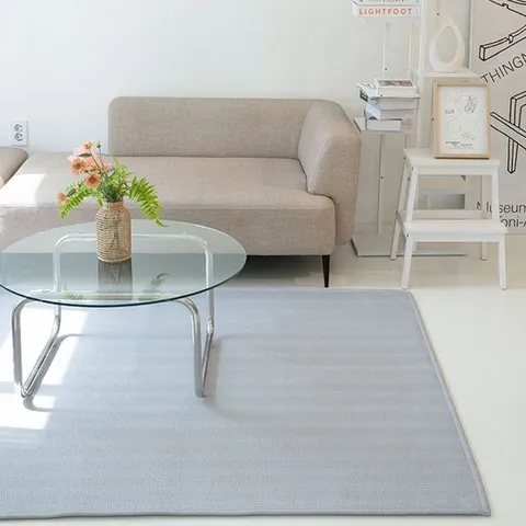 카페트 시어서커 러그 심플 그레이 100x150