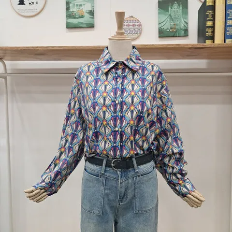 [레코브]패턴셔츠LC61D9NB533XBL_YS