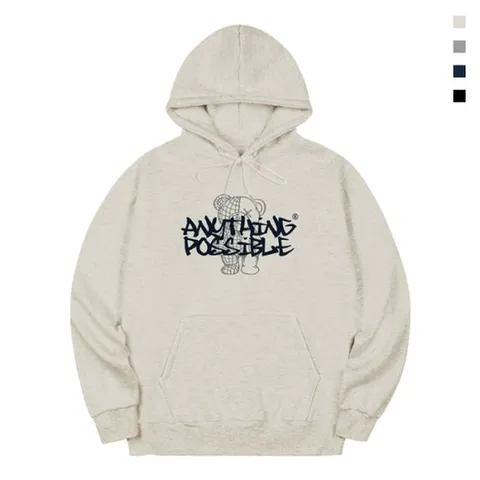 [폴앤폴]애니띵베어 기모 오버핏 남여공용 후드티