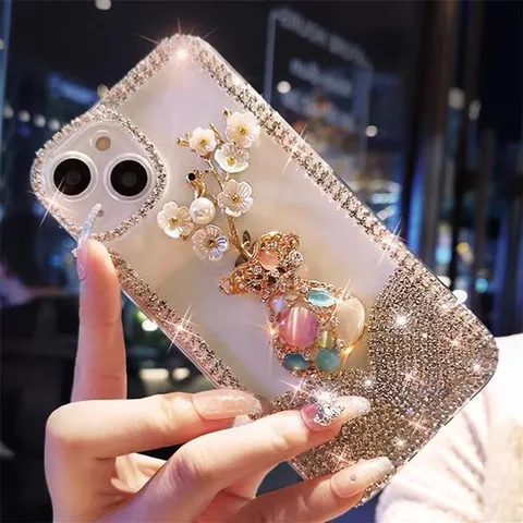 아이폰13/미니/프로/프로 맥스 쥬얼리 꽃병 다이아 큐빅 케이스