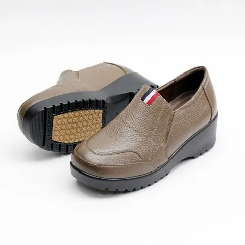 [제이시]제이시 가죽 6cm 굽높은 여자통굽로퍼 엄마신발 K202