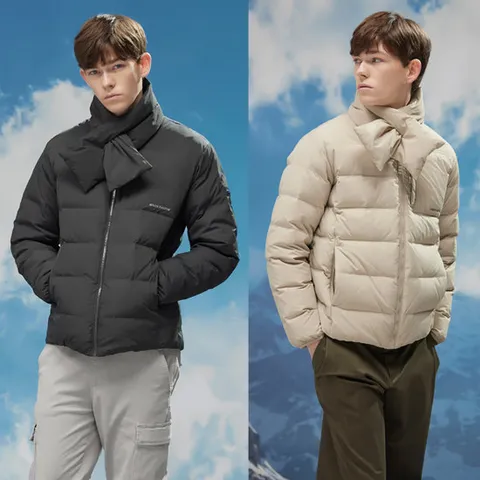 스케쳐스 남성 헝가리 허그 다운자켓 + 머플러 세트 3종택1