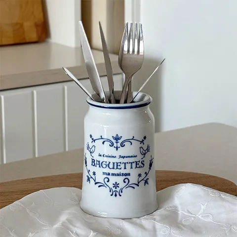 마메종 블루로즈 수저통 S MADE IN JAPAN