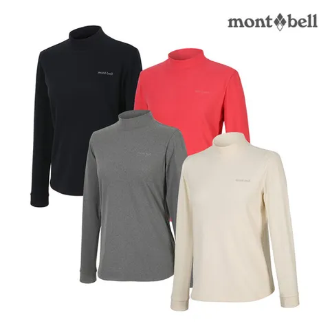 [택가 98000원] 몽벨 여성 웜소프트 기모 모크넥 긴팔티_MW3HAWRL20