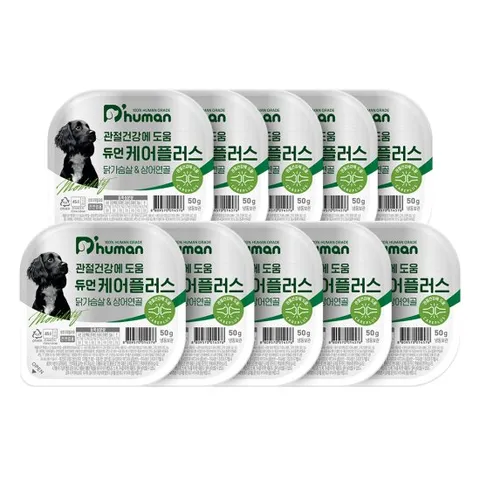 듀먼 케어플러스 화식 관절건강 닭&상어연골 10팩 / 강아지 사료 화식 습식