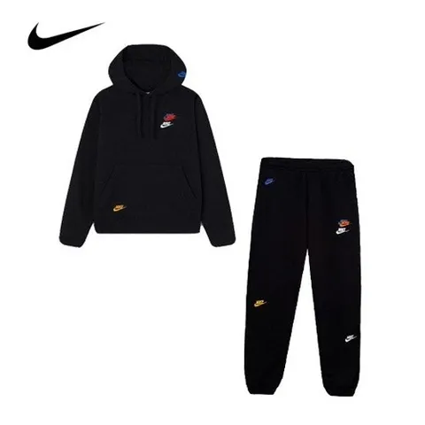 [나이키]나이키 츄리닝세트 멀티로고 세트 블랙