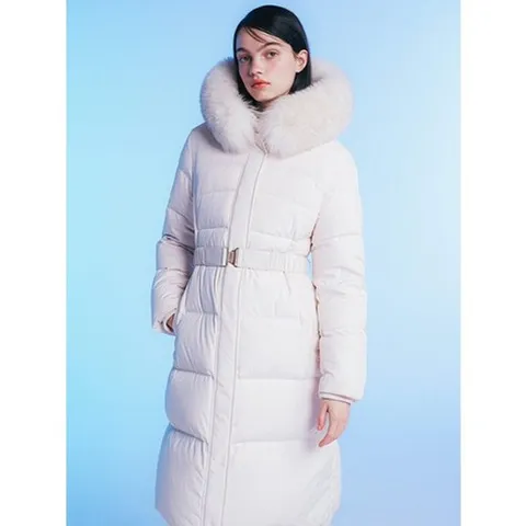 [ 현대백화점 ][올리브데올리브] OP4XM114 슬림핏 벨티드 롱 구스 다운 점퍼