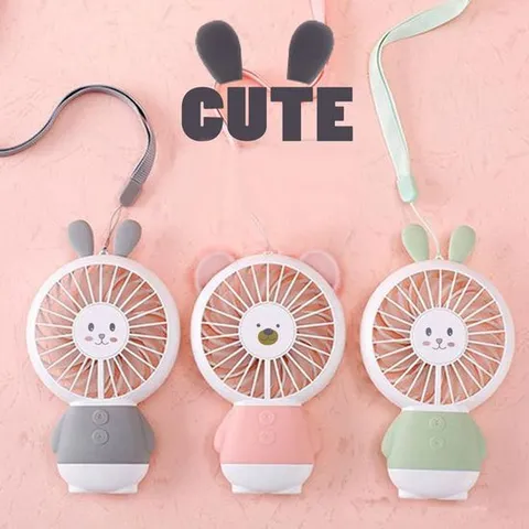 얇고 앙증맞은 목걸이줄 LED 핸디선풍기