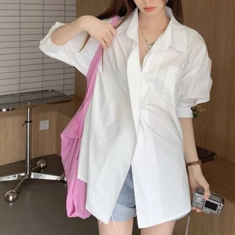 G126293_언발 여밈 셔츠 블라우스