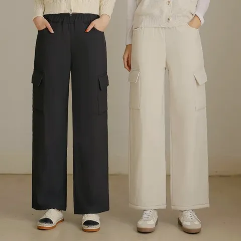 그로우앤더 [빠른배송] 후끈해진 패딩카고 와이드팬츠