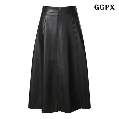 [GGPX] 레더 롱 스커트 (GODWH004D)
