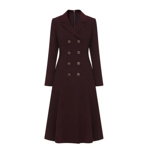 [ 롯데백화점 ][미니멈]카라 더블 버튼 플레어 원피스 MYDGWO9880