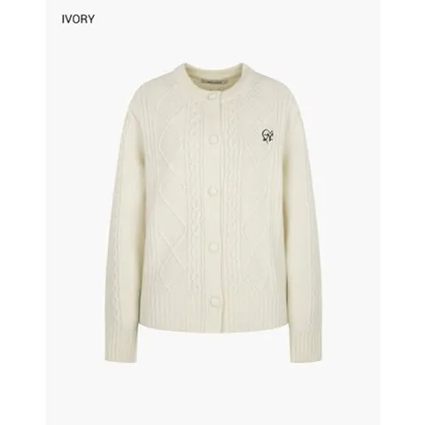 [ 현대백화점 ][나이스클랍] N234PWKB21 라운드 케이블 가디건