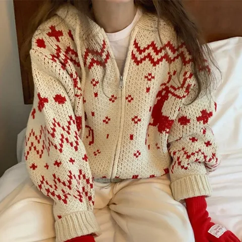 [아리엘스타일]노르딕 후디니트 달링더니트집업