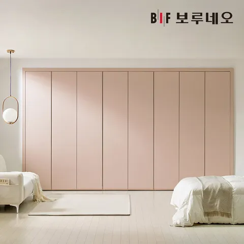 보루네오 E0 히든그루브 여닫이 붙박이장 300cm 매립형 손잡이 1