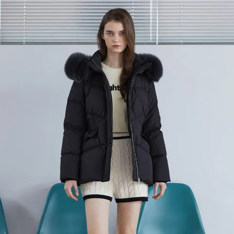 [ 롯데백화점 ][에고이스트]컬러스냅 벨티드 숏 구스다운점퍼 (EQ4TD004)