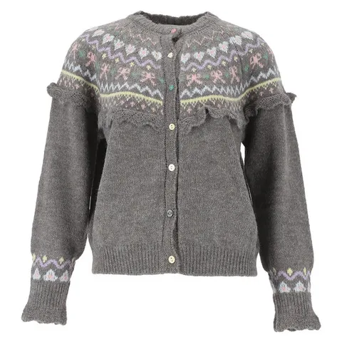 [ 롯데백화점 ][에이비에프지]플라워 패턴 포인트 러블리 긴팔 니트 가디건 APY4QY32K