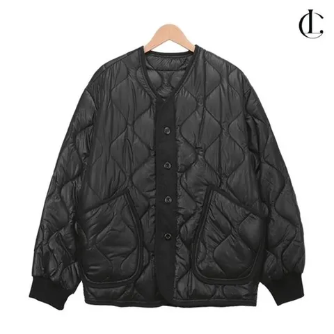 엘케이트 여성 패딩 누빔 퀼팅 깔깔이 글로시 패딩 초경량 루즈