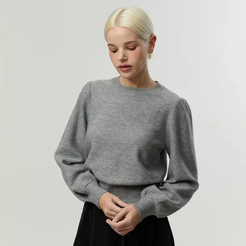 [성북동니트] (55~88) 퍼프슬리브 시퀸 니트