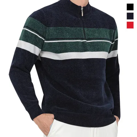 베네스트 남성 골프 기모 니트 반집업 티셔츠 Model No_N2-4G004