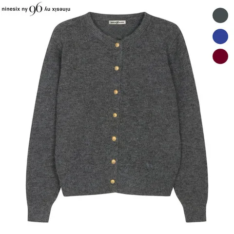 [ 롯데백화점 ]나인식스뉴욕  패턴 골드 버튼 데일리 니트 가디건 (NOBKG010M0)