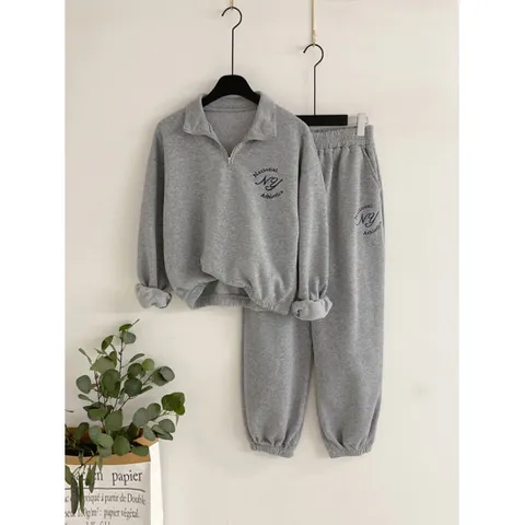 헤이븐 / 젬슬 반집업 기모 트레이닝 세트3color