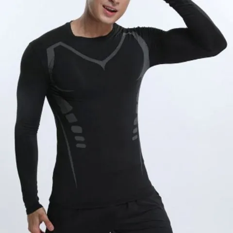 남성 스포츠웨어 상의 넥라운드 긴팔티셔츠 운동복