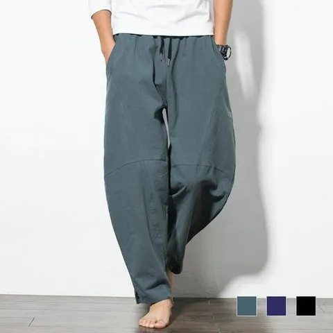 플로우핏 하이브리 팬츠 린넨 블루머 통바지