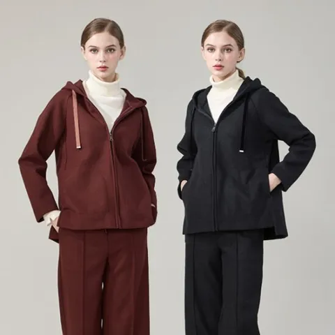 로코엘라 다이닝 웜 기모 여성 후드 집업