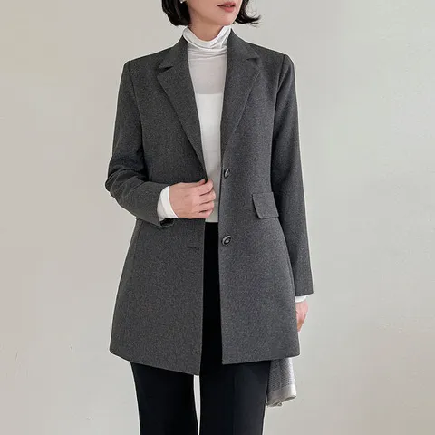 [드리다]드리다 여성 봄 가을 스텐다드 빅사이즈 싱글 정장 롱