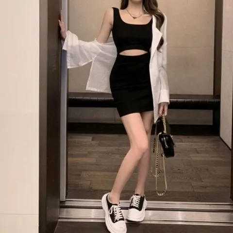 슬림원피스 나시원피스 미니원피스 착용감 투웨이 신