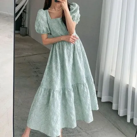 셀프 원피스 웨딩 스퀘어넥