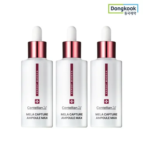 [5%적립] 동국제약 센텔리안24 엑스퍼트 마데카 멜라 캡처 앰플 맥스 45ml 3개 미백 팔자 기능성 기미케어 잡티 주름 피부탄력 안티 멜라닌 보습 흡수 진정 광채 TECA 병풀