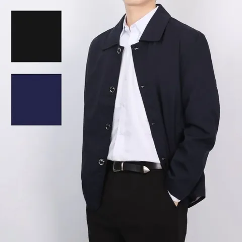 [로아리빙]남성 트렌치 자켓 점퍼 가을 하프코트 간절기 반코트